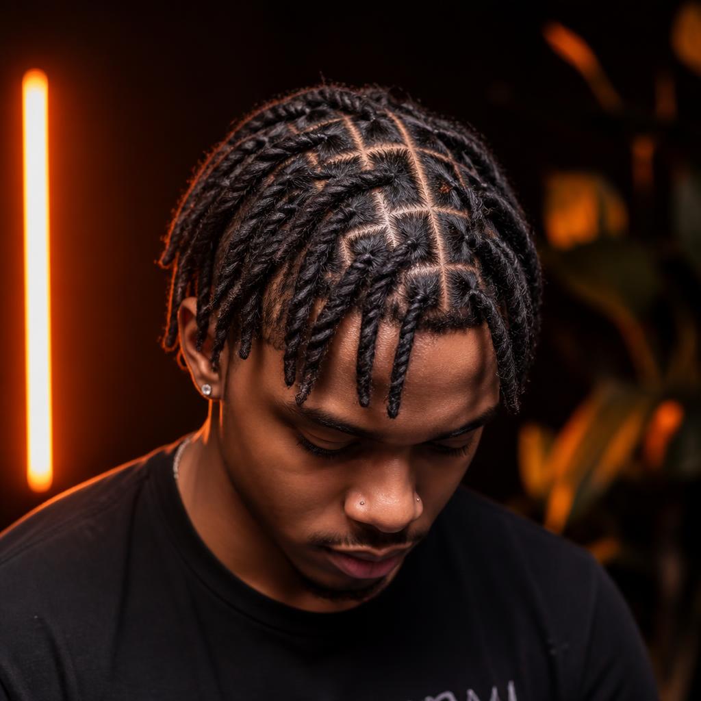 Fresh starter locs with clean sections