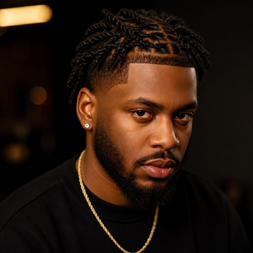 Client with fresh retwist and edge-up